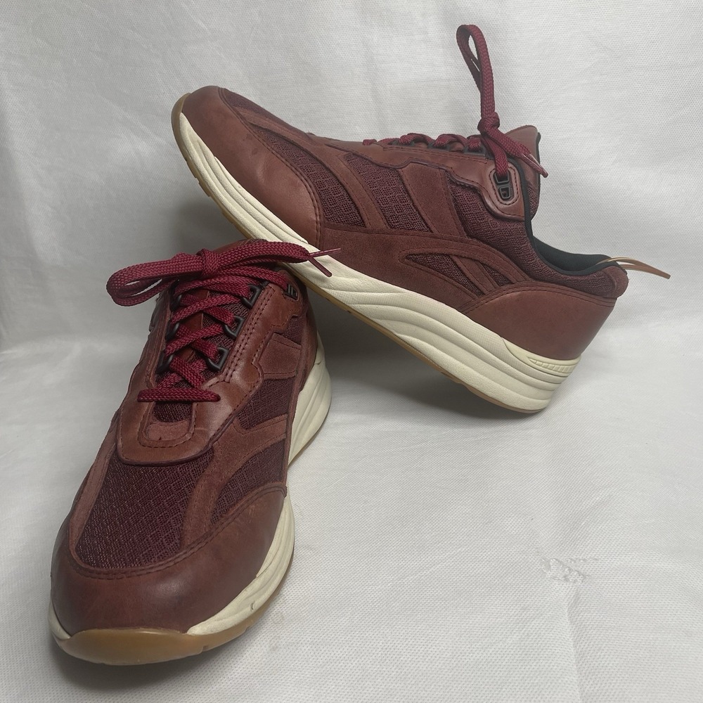 SAS Journey Mesh LT Tour Sneakers Mens US 11 Burgundy Cream USA Made Shoes